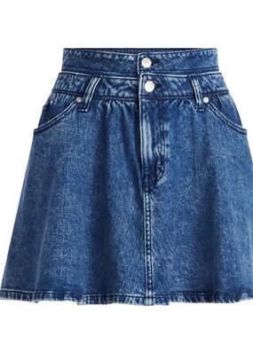 Scoop Women's Denim Mini Skirt Double Waistband size 8 NWT Jean Skirt